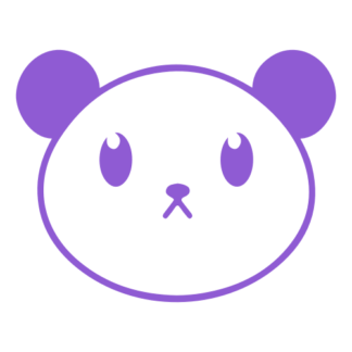 Cute Little Panda Decal (Lavender)